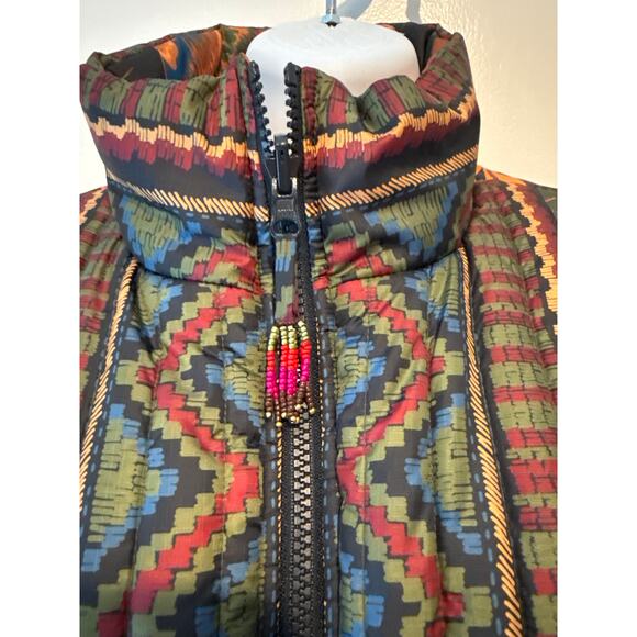 Farm Rio Crazy Mix Reversible Jaguar Floral Puffer Jacket M EUC - Picture 4 of 10